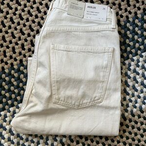 AGOLDE White High Waist Jeans